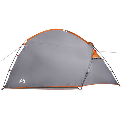 Zelt Grau und Orange 370 x 230 x 185 cm Polyester und Fiberglas