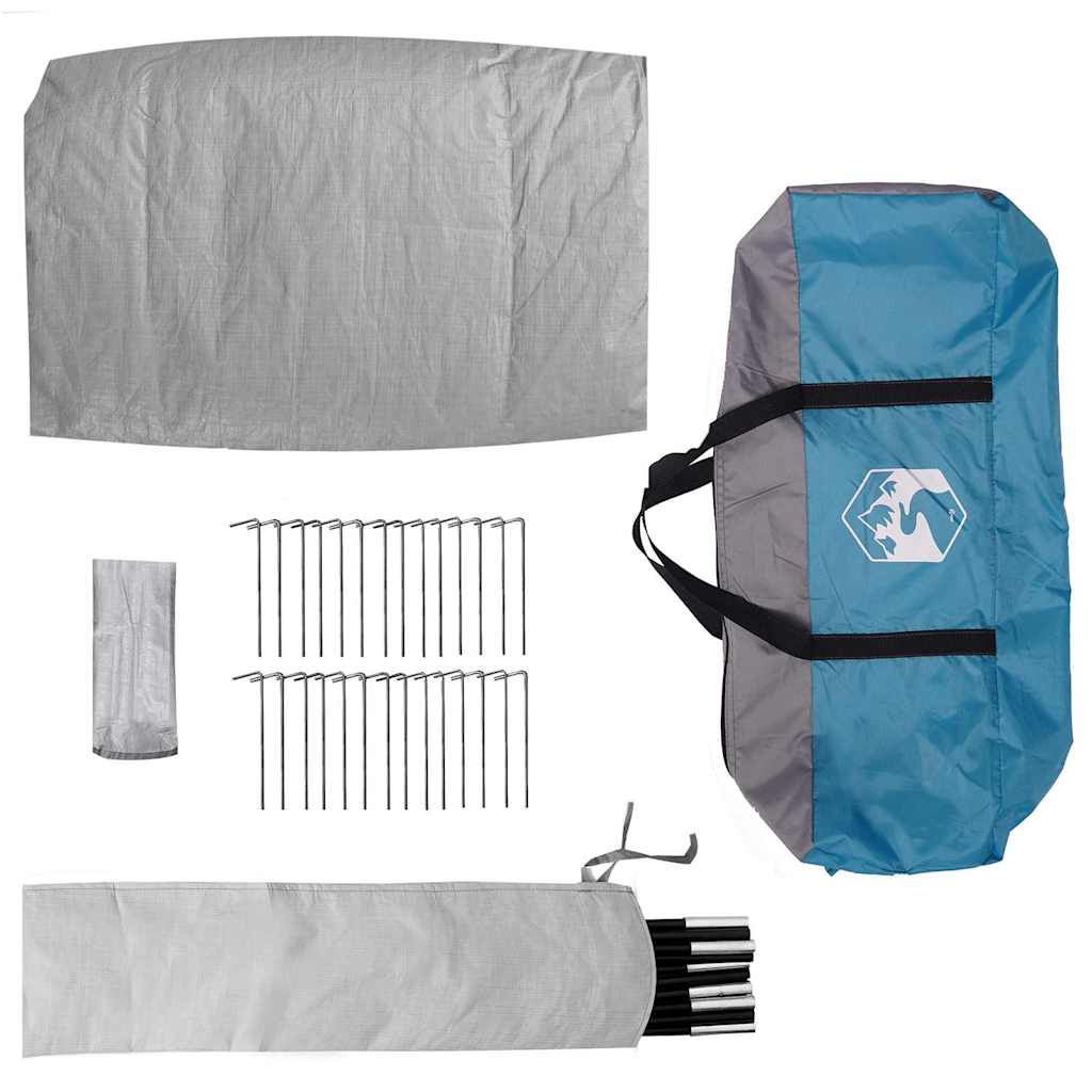 Campingzelt mit Dach Blau 475 x 475 x 235 cm Polyester