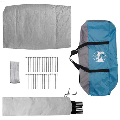 Campingzelt mit Dach Blau 475 x 475 x 235 cm Polyester