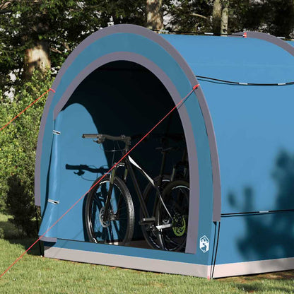 Fahrradgarage mit Dach mit Speicher Blau 256 x 222 x 182 cm