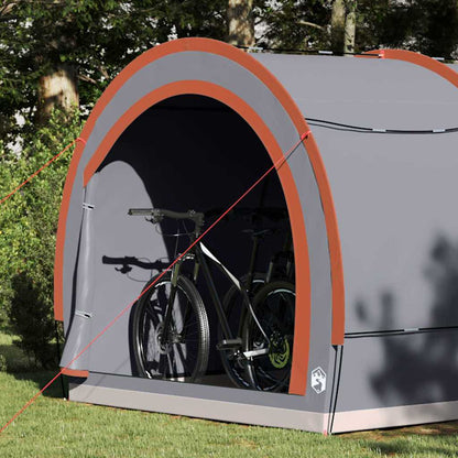 Fahrradgarage mit Dach Grau und Orange 256 x 222 x 182 cm