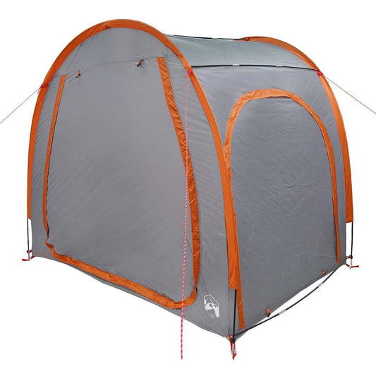 Fahrradgarage mit Dach Grau und Orange 218 x 156 x 180 cm