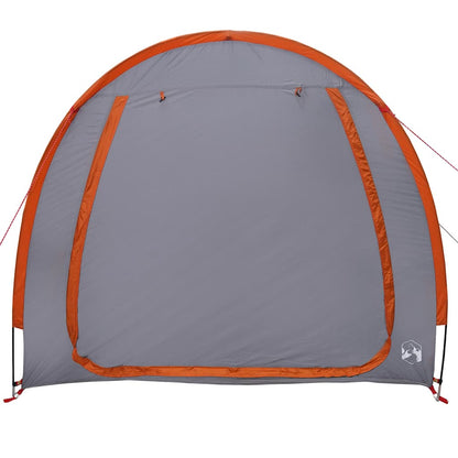 Fahrradgarage mit Dach Grau und Orange 218 x 156 x 180 cm