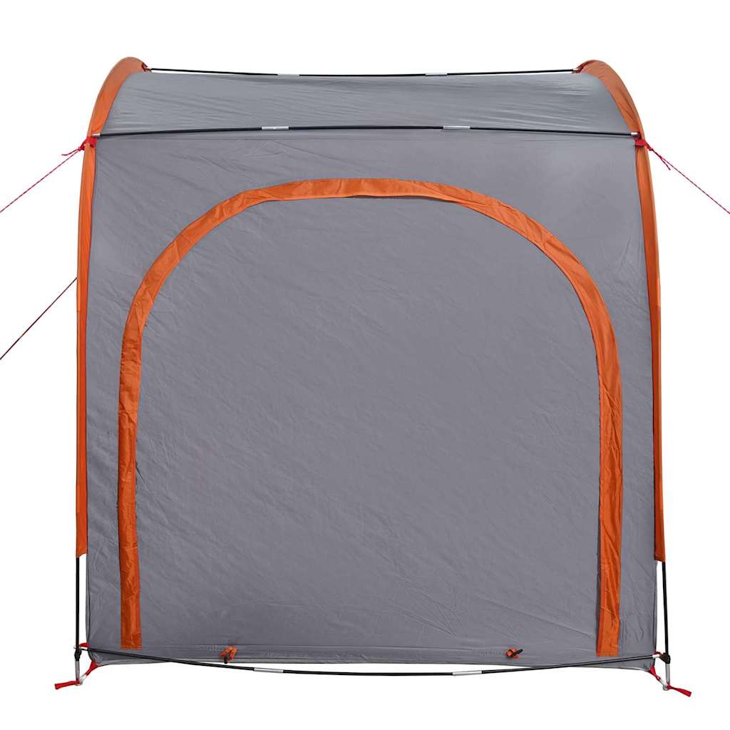 Fahrradgarage mit Dach Grau und Orange 218 x 156 x 180 cm