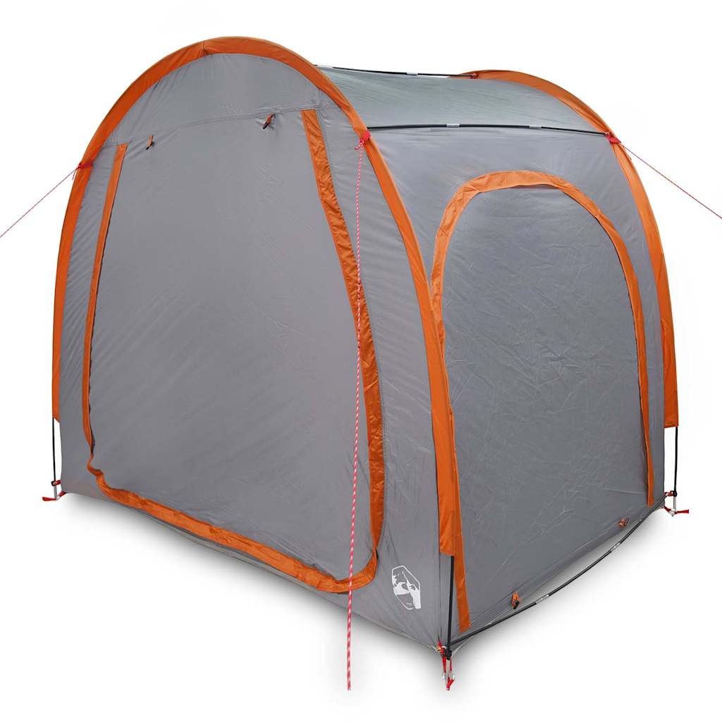 Fahrradgarage mit Dach Grau und Orange 218 x 156 x 180 cm