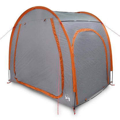 Fahrradgarage mit Dach Grau und Orange 218 x 156 x 180 cm