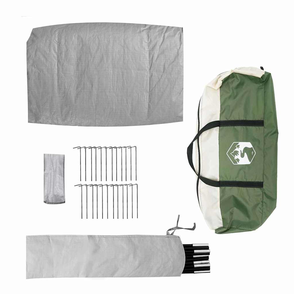 Campingzelt mit Dach Grün 308 x 268 x 130 cm Polyester