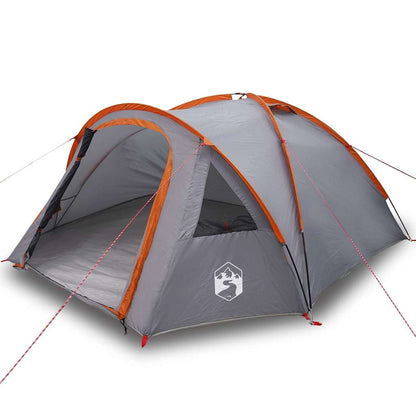 Campingzelt Grau und Orange 308 x 268 x 130 cm Polyester