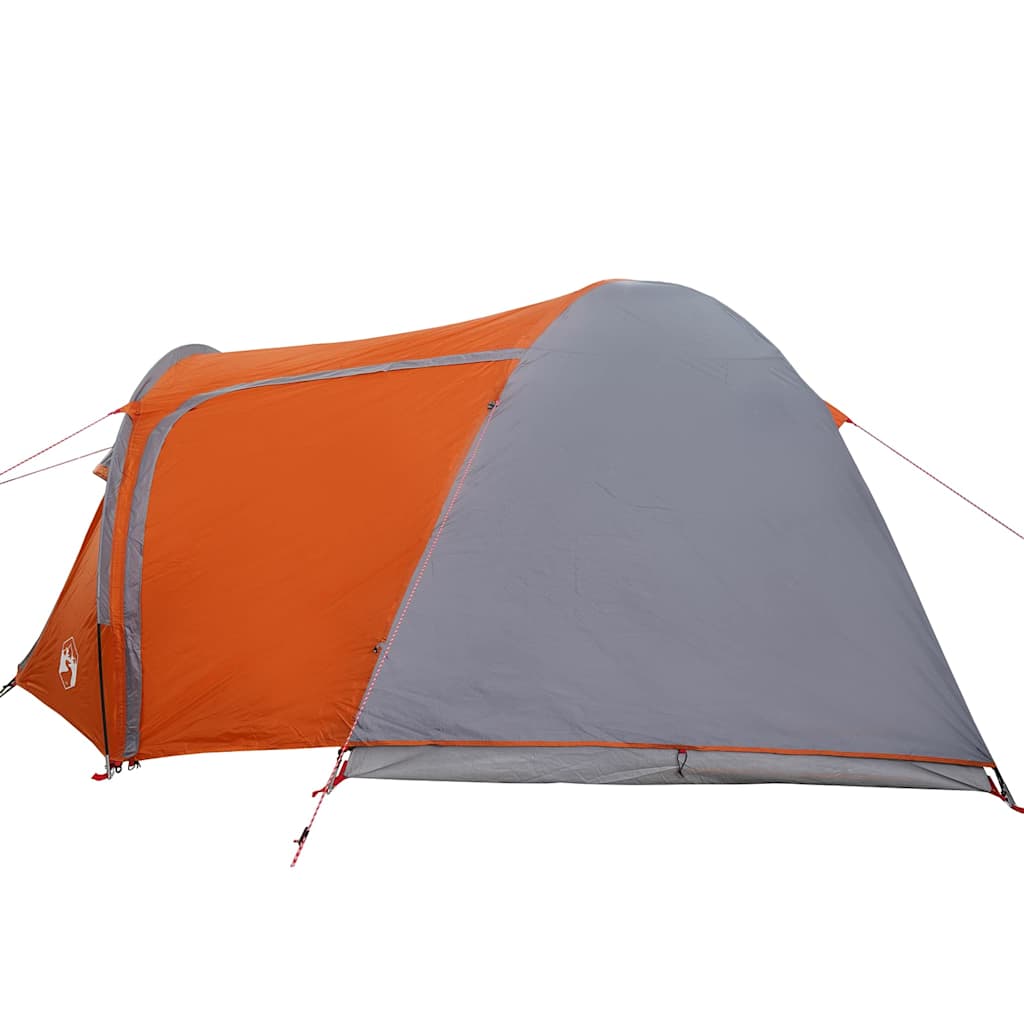 Kuppelzelt mit Dach Grau und Orange 384 x 254 x 170 cm