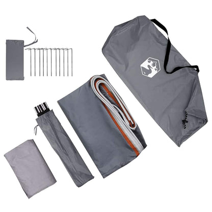 Zelt mit Dach Grau und Orange und Schwarz 194 x 180 x 210 cm