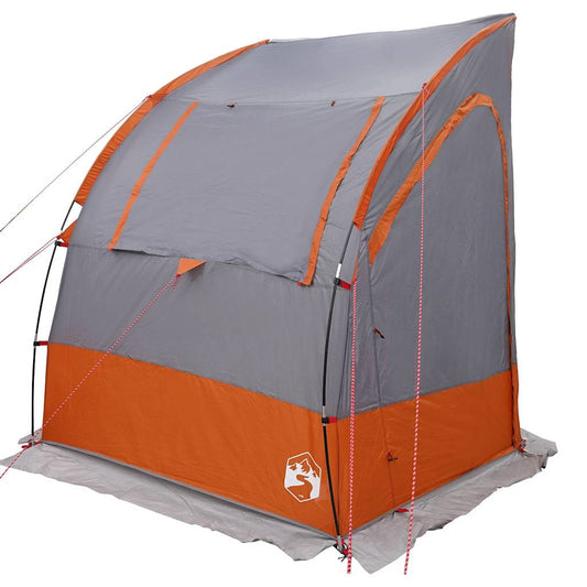 Zelt mit Dach Grau und Orange und Schwarz 194 x 180 x 210 cm
