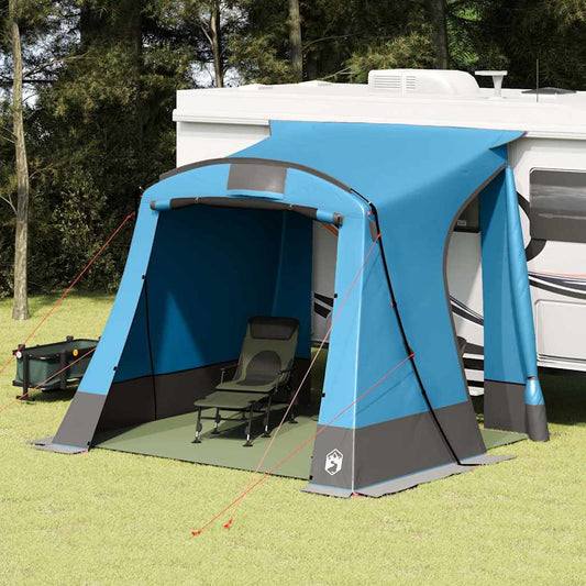 Zelt mit Dach Blau und Schwarz 285 x 255 x 245 cm Polyester