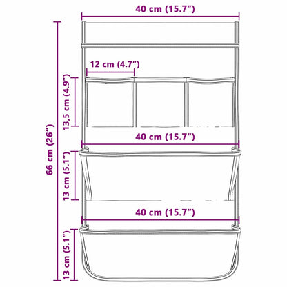 Aufbewahrungstasche mit Speicher Grau 66 x 40 cm Oxford