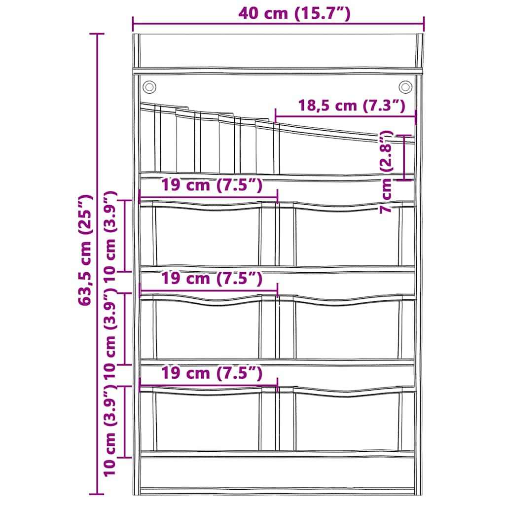 Aufbewahrungstasche mit Speicher 63.5 x 40 cm Oxford-Gewebe