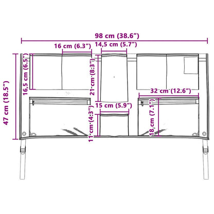 Aufbewahrungstasche mit Speicher 98 x 47 cm Oxford-Gewebe
