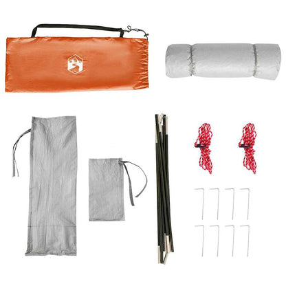 Zelt mit Dach Grau und Orange und Schwarz 280 x 220 x 176 cm
