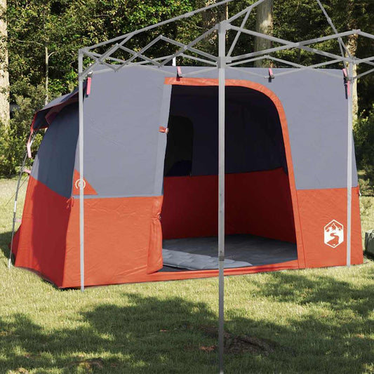 Zelt mit Dach Grau und Orange und Schwarz 280 x 220 x 176 cm