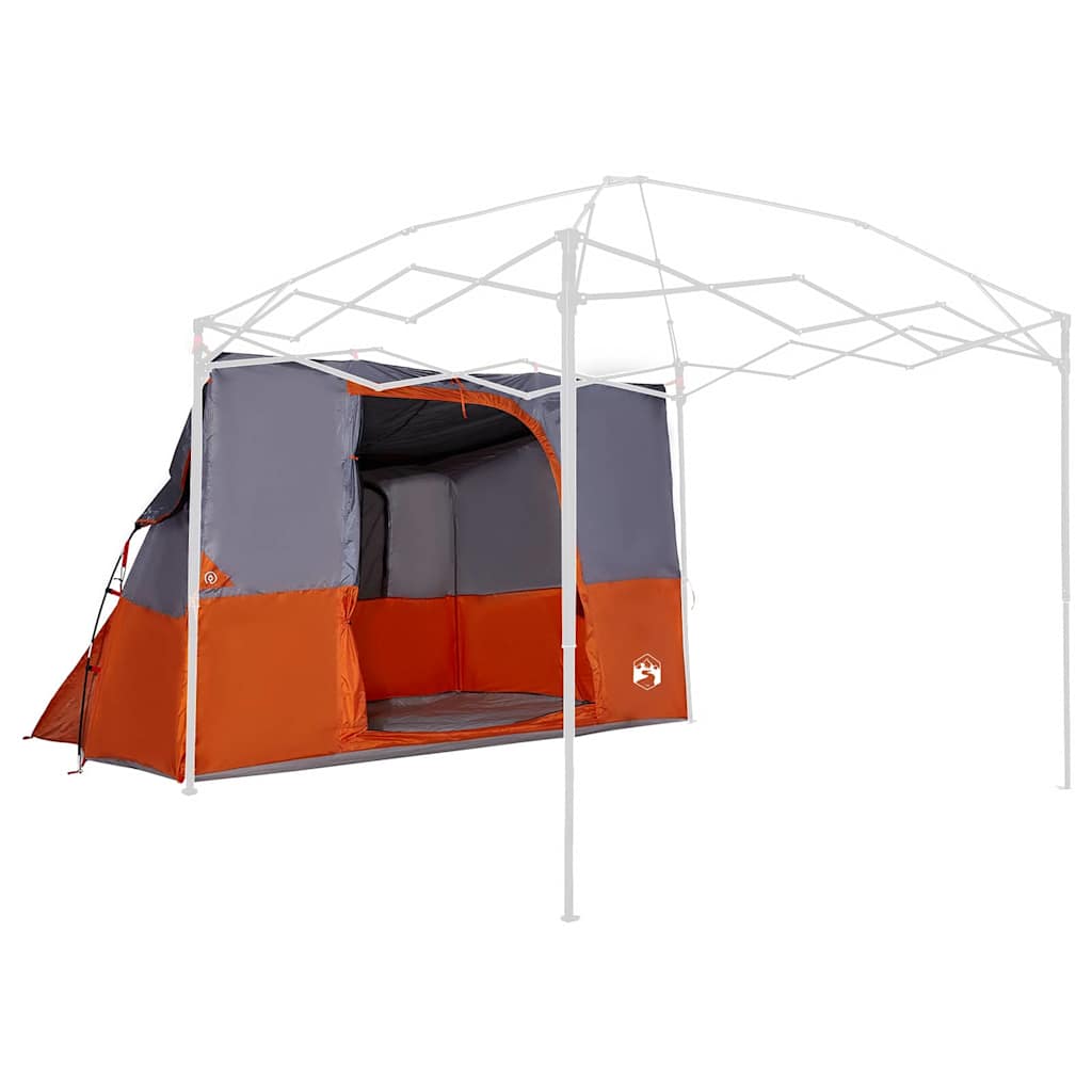 Zelt mit Dach Grau und Orange und Schwarz 280 x 220 x 176 cm