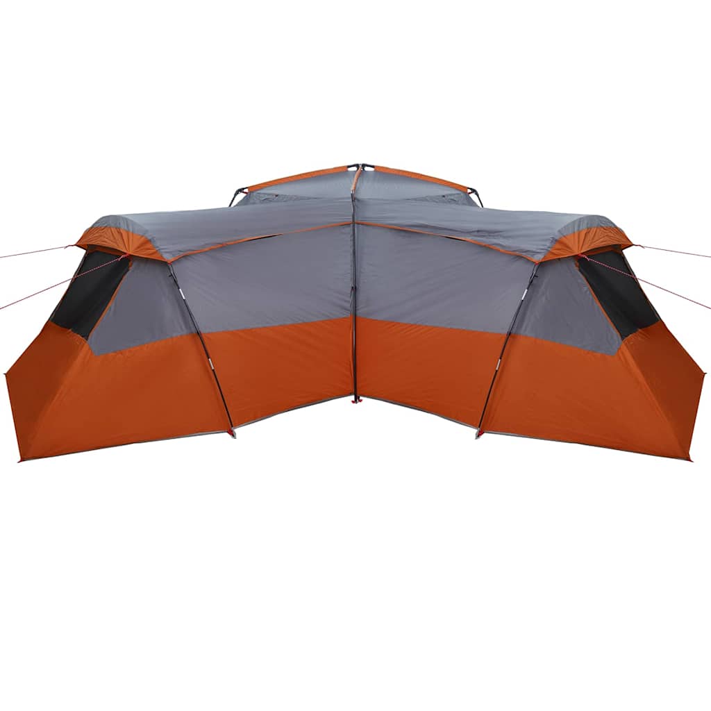 Familienzelt Grau und Orange 833 x 585 x 216 cm Polyester