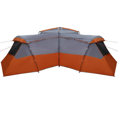 Familienzelt Grau und Orange 833 x 585 x 216 cm Polyester