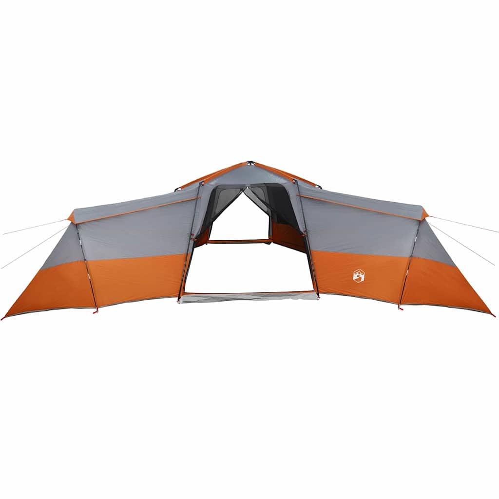 Familienzelt Grau und Orange 833 x 585 x 216 cm Polyester