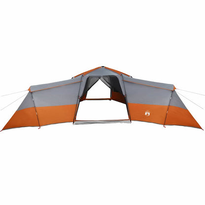 Familienzelt Grau und Orange 833 x 585 x 216 cm Polyester