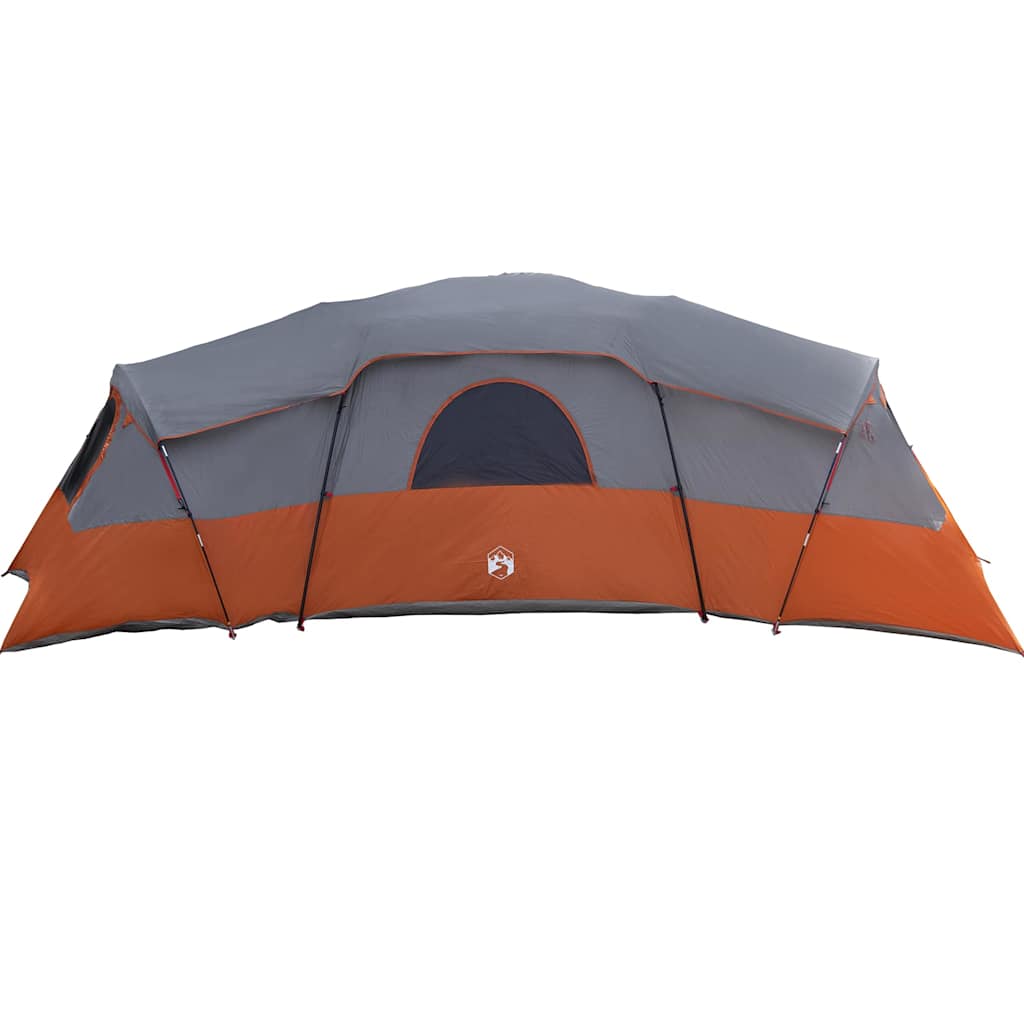 Familienzelt Grau und Orange 762 x 655 x 218 cm Polyester