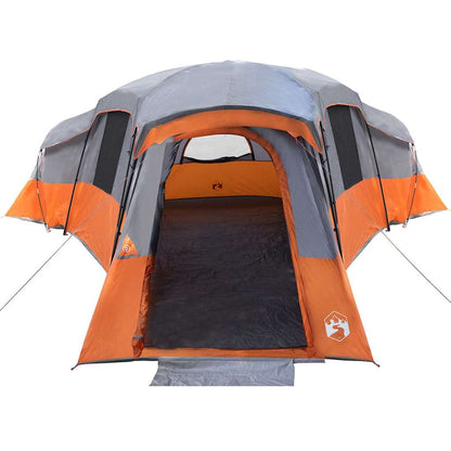 Familienzelt Grau und Orange 762 x 655 x 218 cm Polyester
