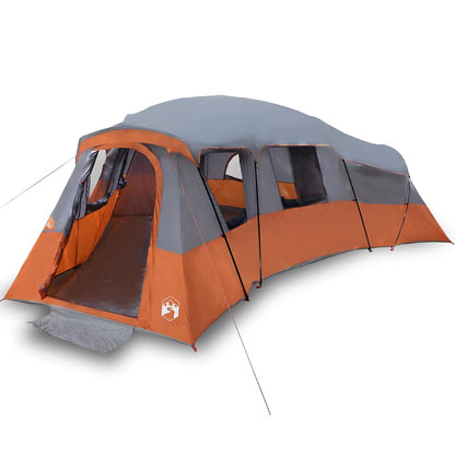 Familienzelt Grau und Orange 762 x 655 x 218 cm Polyester