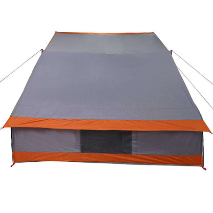 Campingzelt Grau und Orange 282 x 225 x 154 cm Polyester