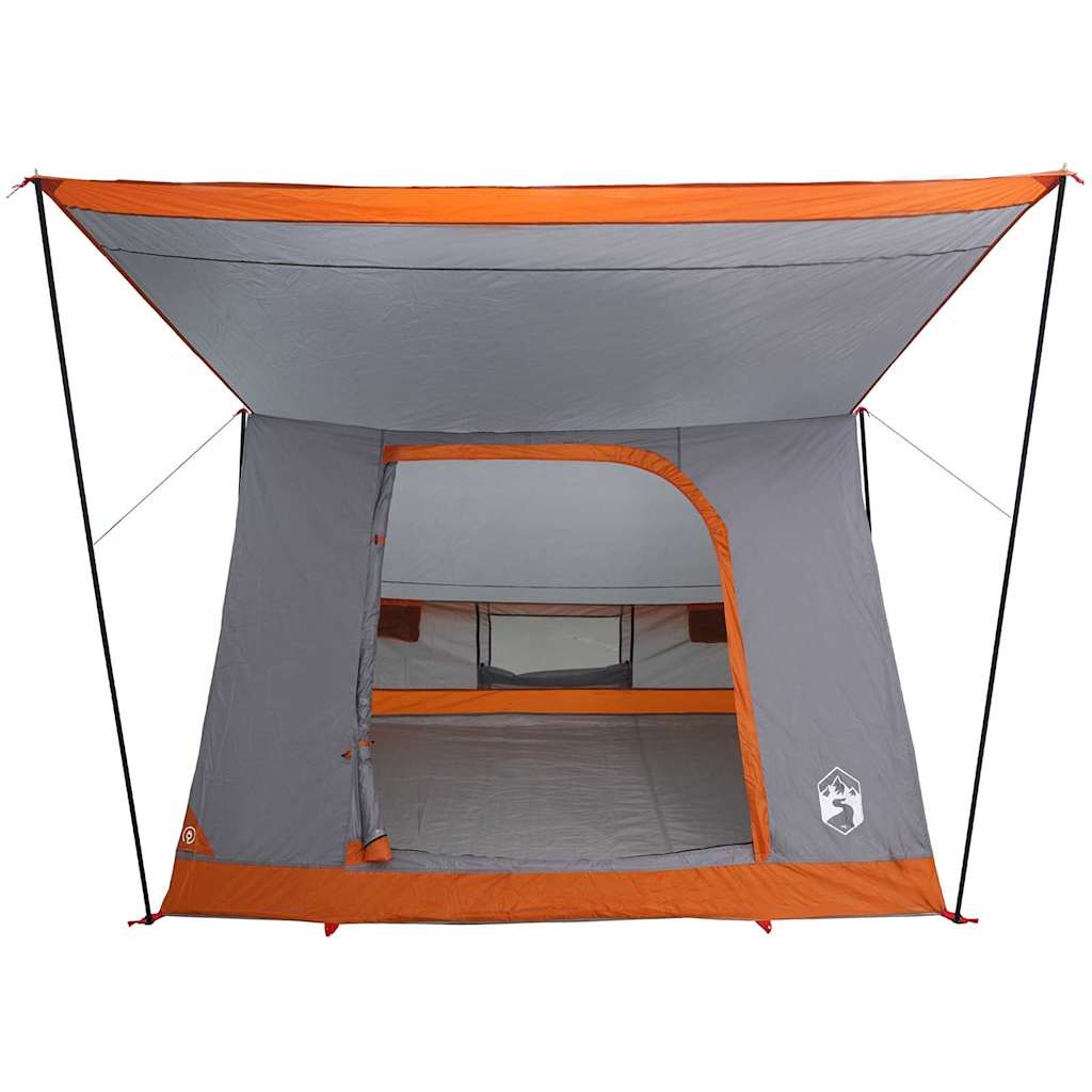 Campingzelt Grau und Orange 282 x 225 x 154 cm Polyester