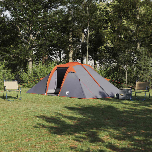 Zelt mit Dach Grau und Orange und Schwarz 510 x 240 x 156 cm