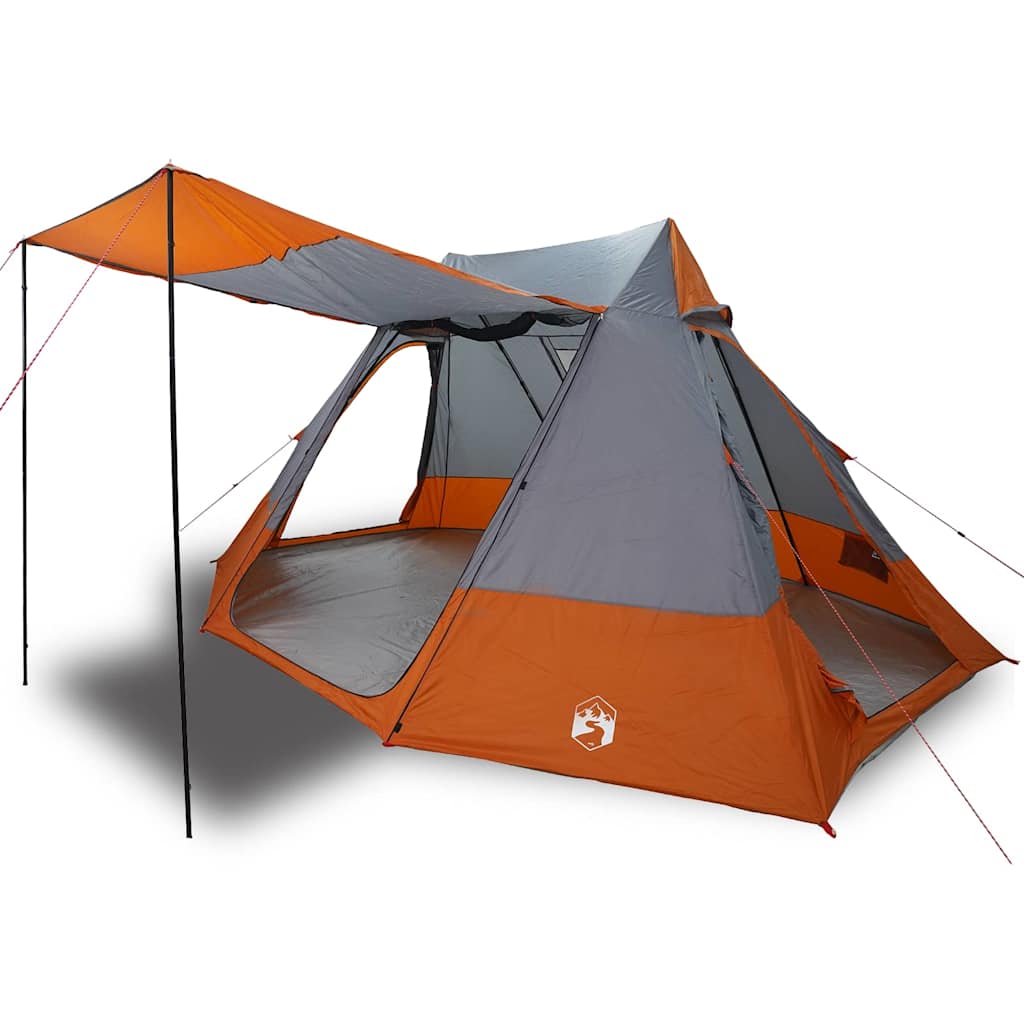 Campingzelt Grau und Orange 482 x 360 x 227 cm Polyester