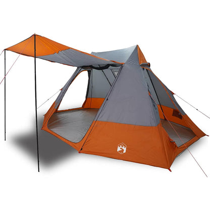 Campingzelt Grau und Orange 482 x 360 x 227 cm Polyester