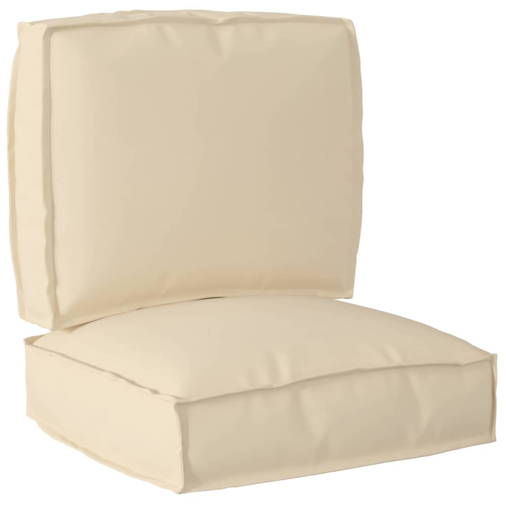 Pallet Kissen Set 2 pcs Beige 50 x 50 x 12 cm Oxford Stoff
