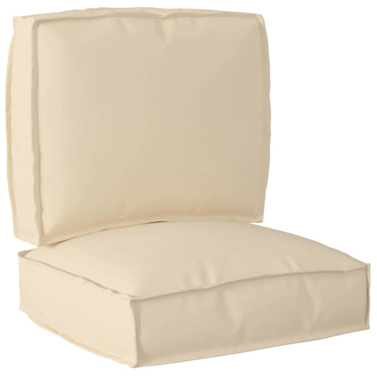 Pallet Kissen Set 2 pcs Beige 50 x 50 x 12 cm Oxford Stoff