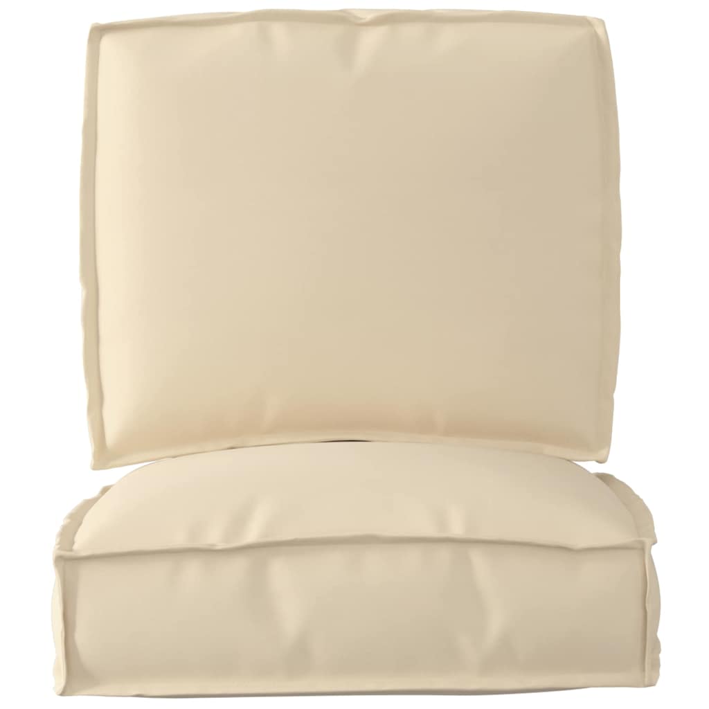 Pallet Kissen Set 2 pcs Beige 50 x 50 x 12 cm Oxford Stoff