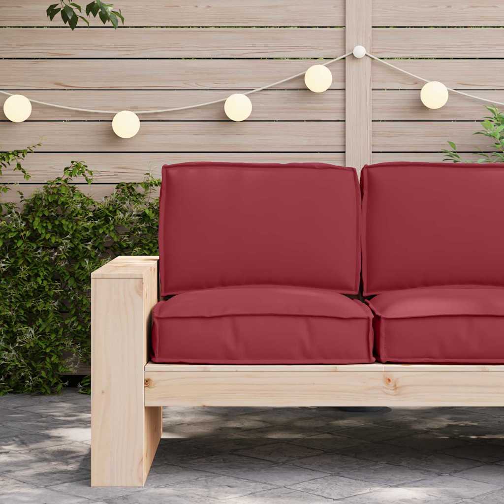 Pallet Kissen Set 2 pcs Weinrot 60 x 60 x 12 cm Oxford Stoff