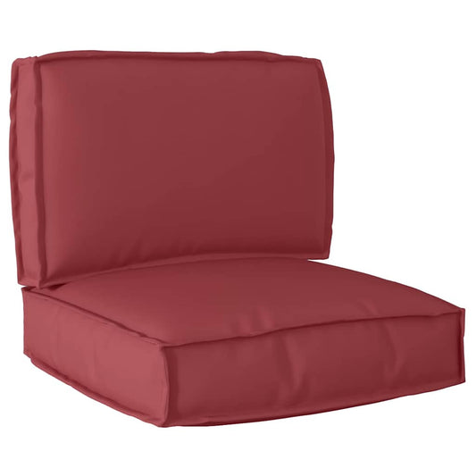 Pallet Kissen Set 2 pcs Weinrot 60 x 60 x 12 cm Oxford Stoff