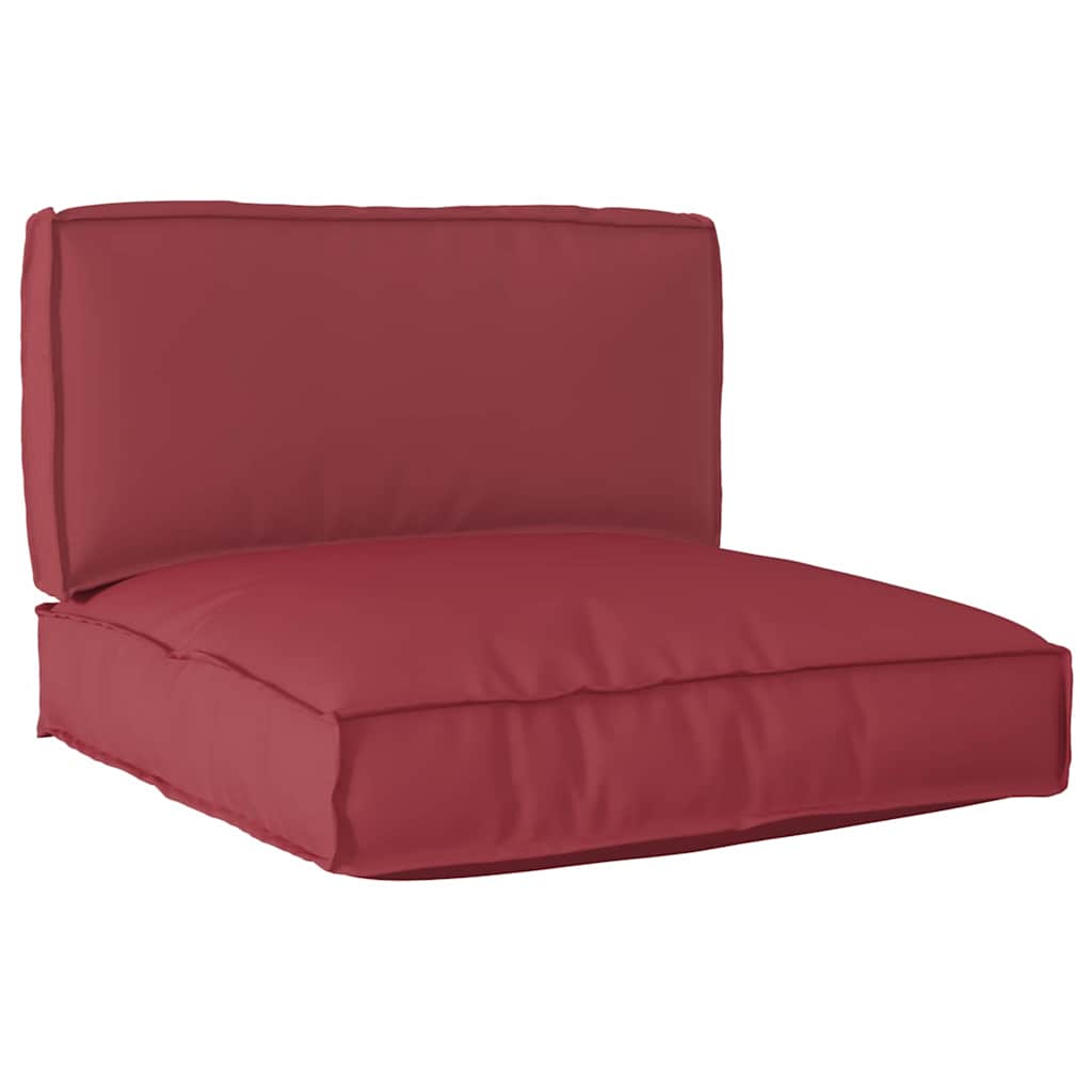 Pallet Kissen Set 2 pcs Weinrot 80 x 80 x 12 cm Oxford Stoff