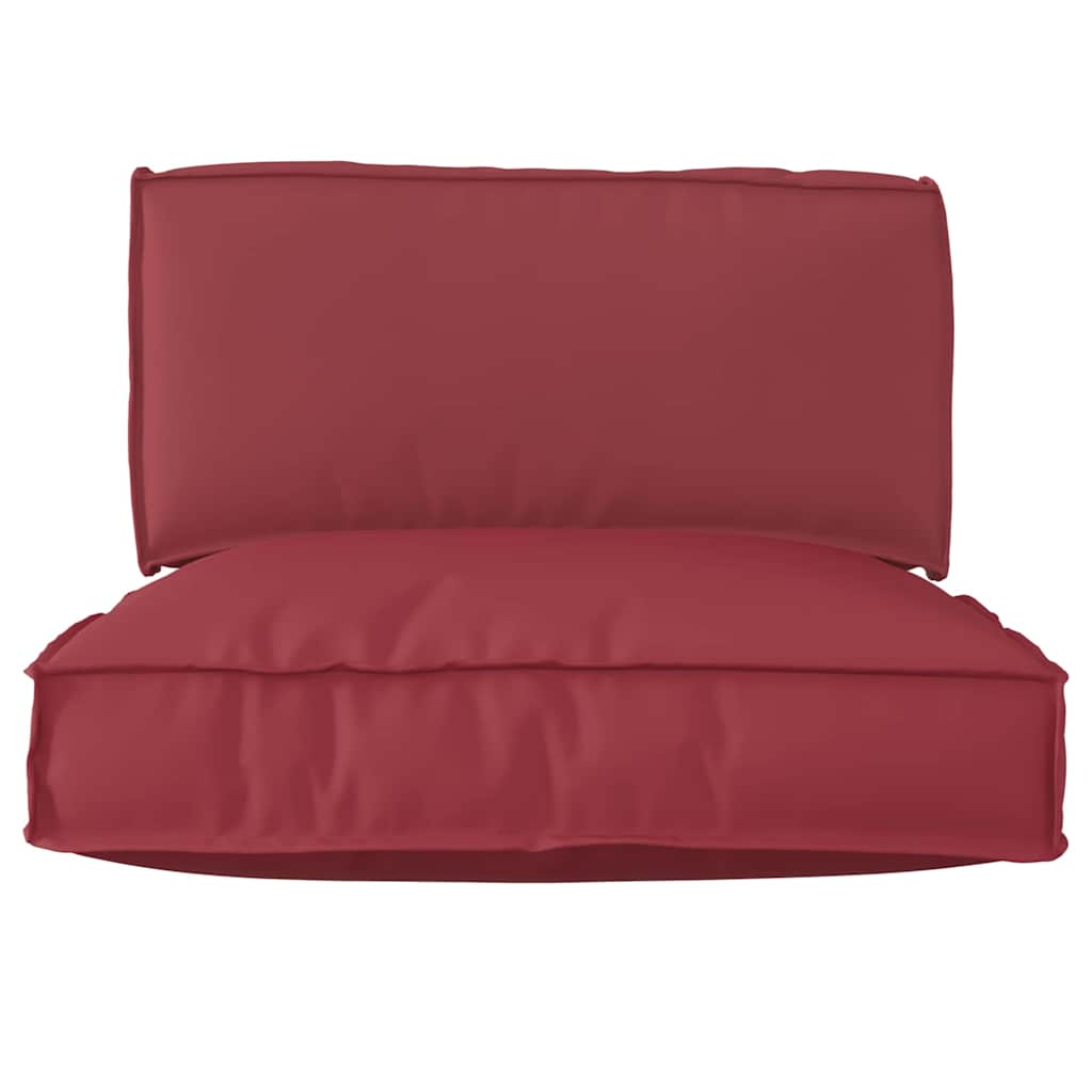 Pallet Kissen Set 2 pcs Weinrot 80 x 80 x 12 cm Oxford Stoff