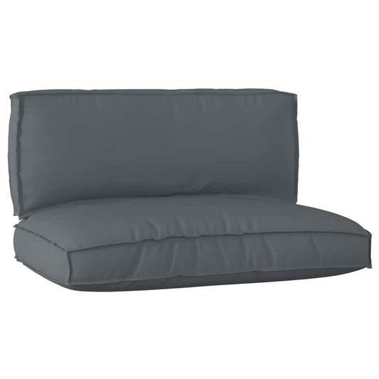 Pallet Kissen Set 2 pcs Anthrazit 120 x 80 x 12 cm Oxford Stoff