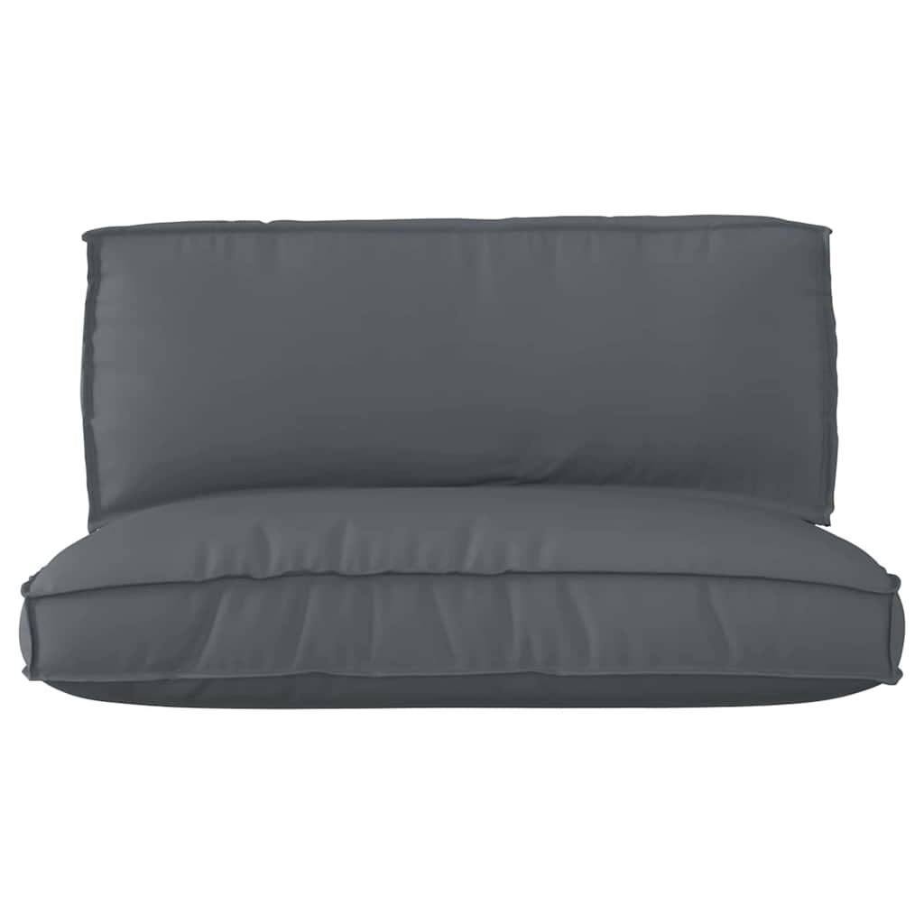 Pallet Kissen Set 2 pcs Anthrazit 120 x 80 x 12 cm Oxford Stoff