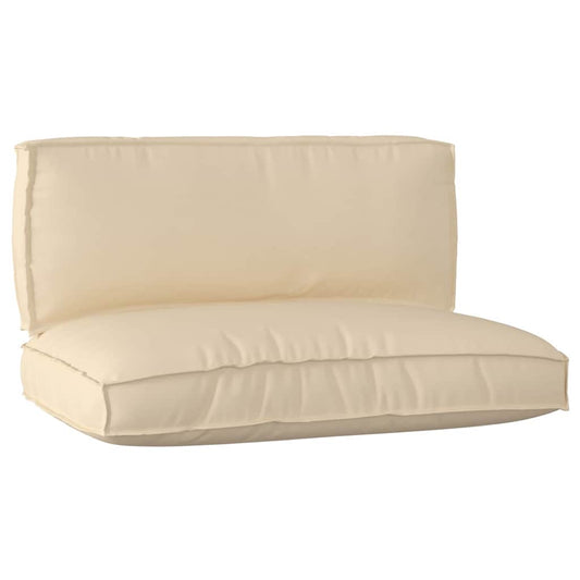 Pallet Kissen Set 2 pcs Beige 120 x 80 x 12 cm Oxford Stoff