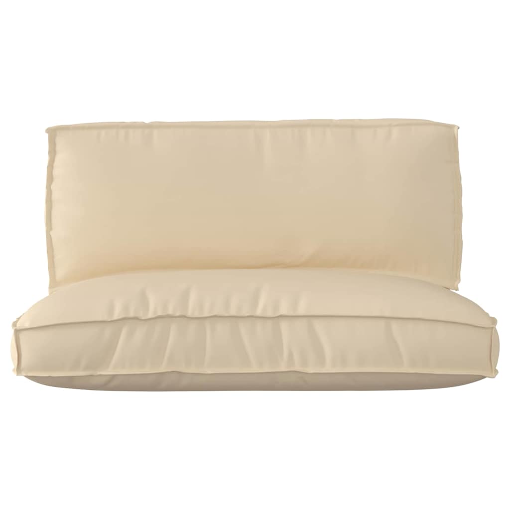 Pallet Kissen Set 2 pcs Beige 120 x 80 x 12 cm Oxford Stoff