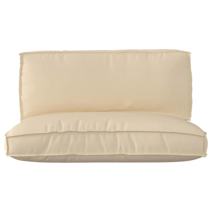Pallet Kissen Set 2 pcs Beige 120 x 80 x 12 cm Oxford Stoff