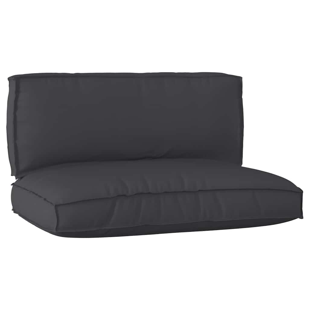 Pallet Kissen Set 2 pcs Schwarz 120 x 80 x 12 cm Oxford Stoff