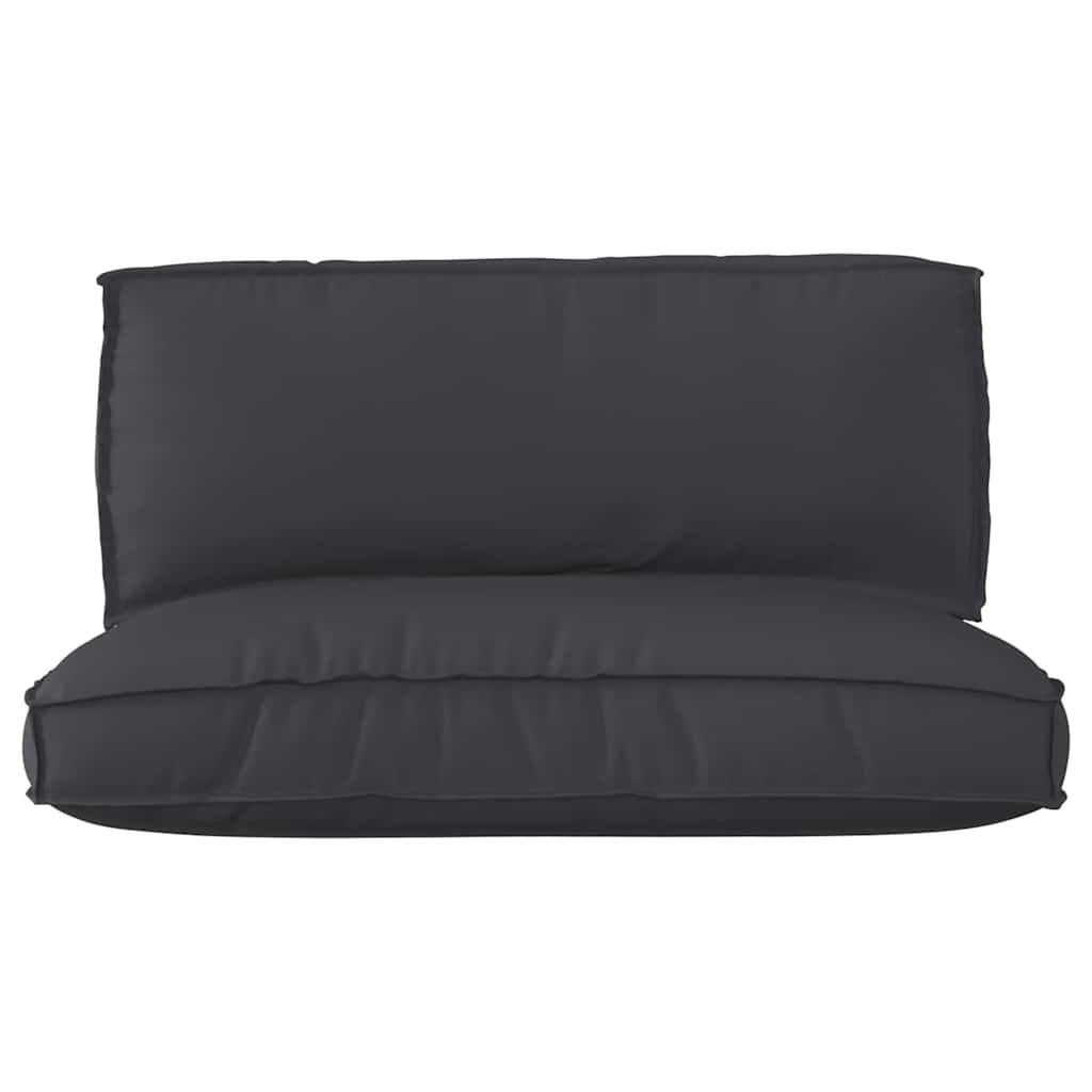Pallet Kissen Set 2 pcs Schwarz 120 x 80 x 12 cm Oxford Stoff
