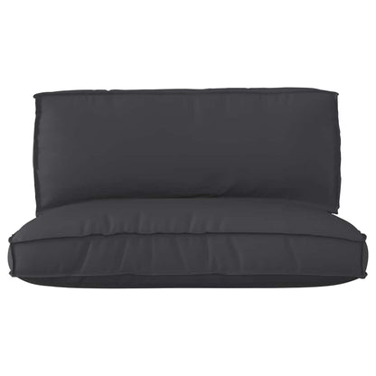 Pallet Kissen Set 2 pcs Schwarz 120 x 80 x 12 cm Oxford Stoff