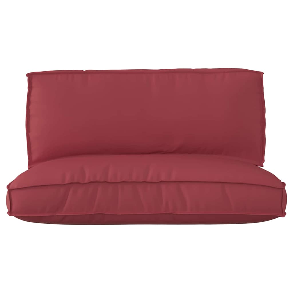 Pallet Kissen Set 2 pcs Weinrot 120 x 80 x 12 cm Oxford Stoff